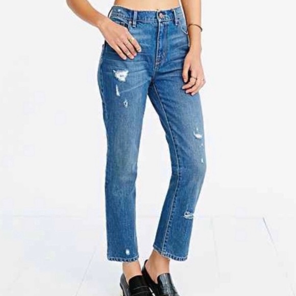 BDG | Distressed Straight Leg Jeans - Picture 1 of 4